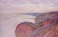 Monet, Claude Oscar - On the Cliff near Dieppe, Overcast Skies